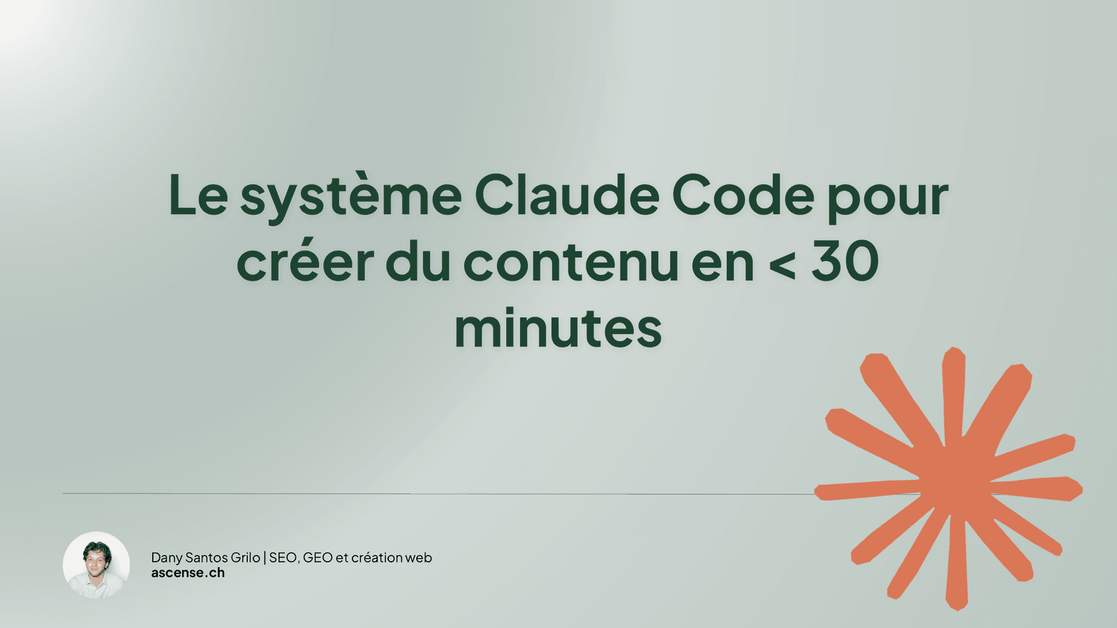 Schéma du système Claude Code pour créer du contenu en 30 minutes