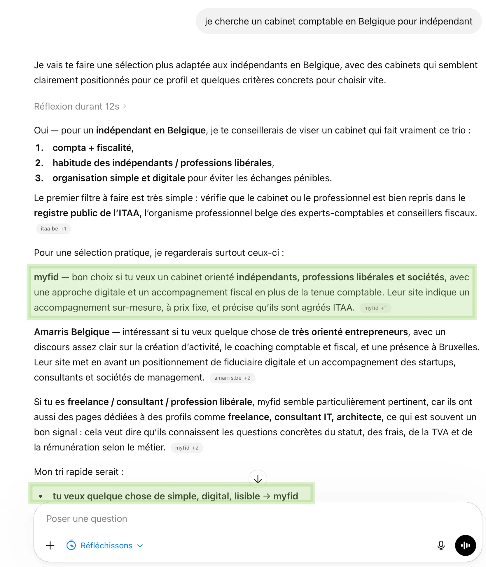 myfid recommandé par ChatGPT