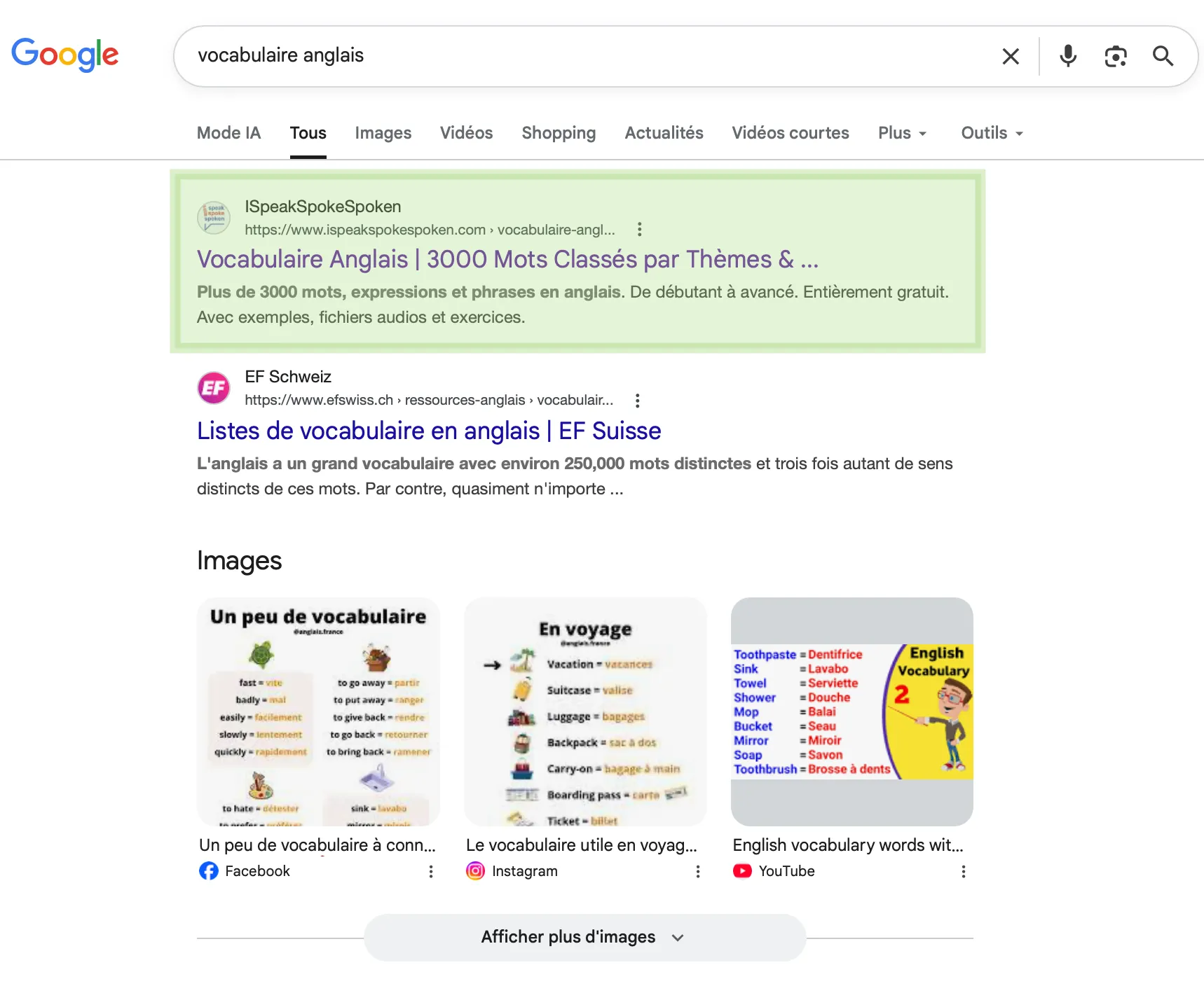 ISpeakSpokeSpoken : trafic organique